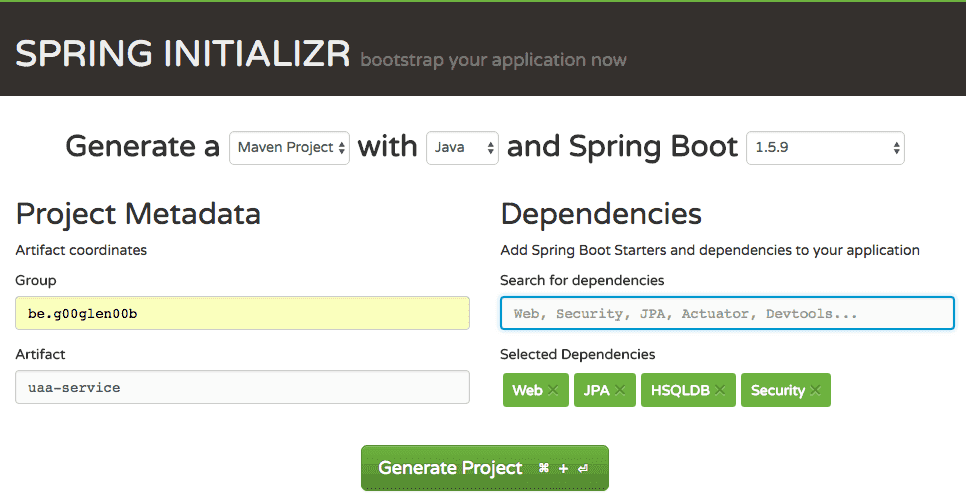 Spring Initializr